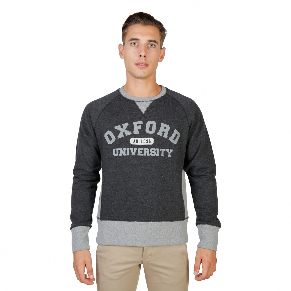 Bluze sport Oxford University OXFORD-FLEECE-RAGLAN Gri