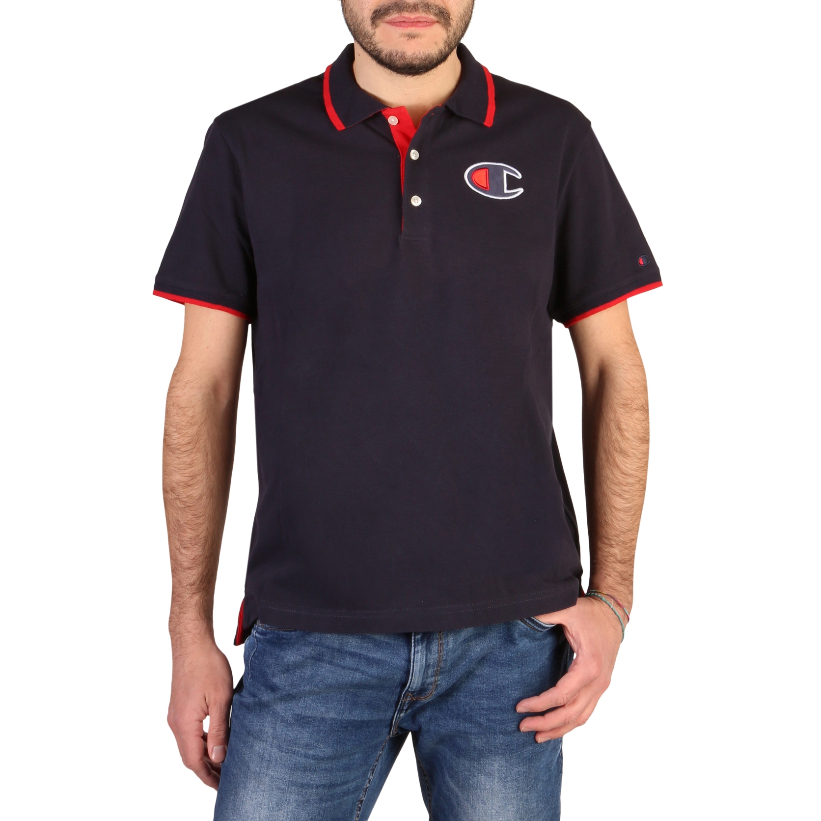 Tricouri polo Champion 214461_BS Albastru